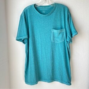 American Eagle Outfitters Men's Aqua Pocket Tee